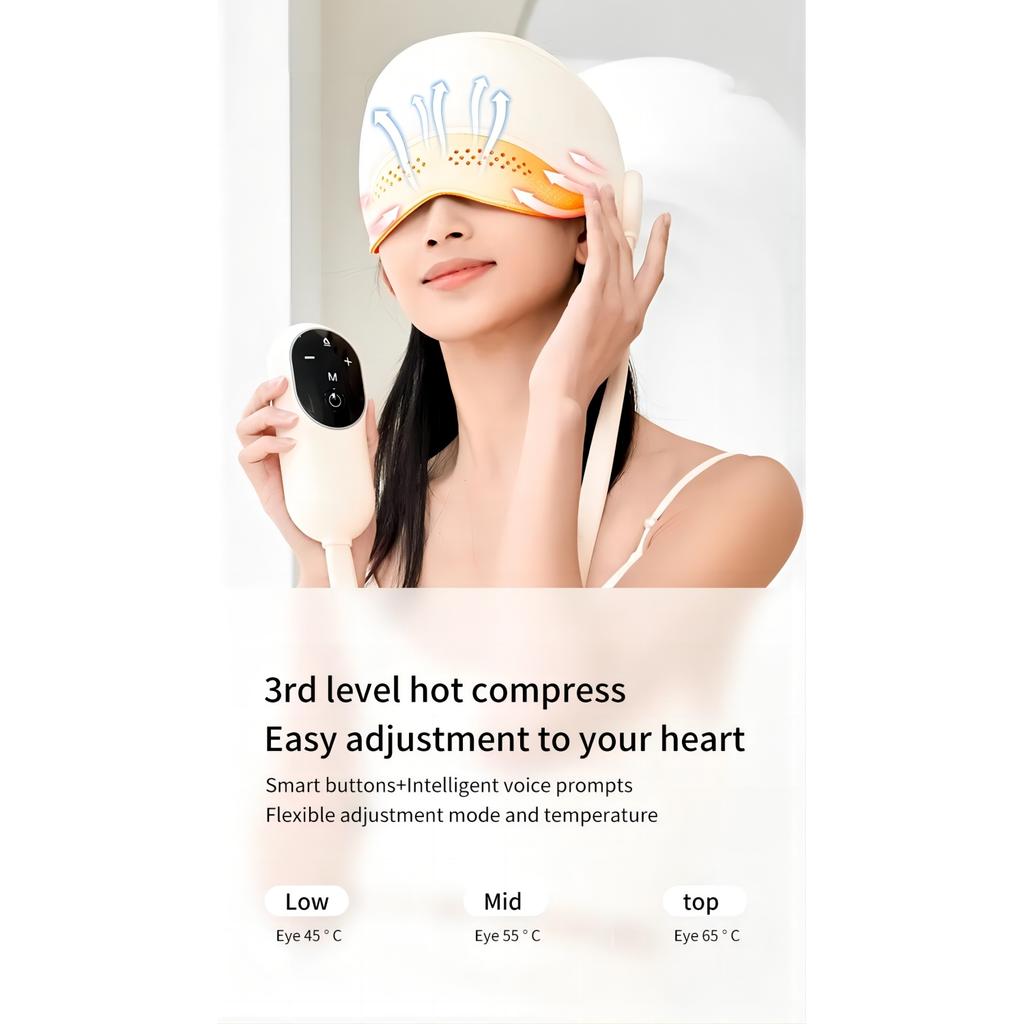 Air Pressure Head Massager Electric Head Eye Massager Graphene Heating Eye Hot Compress For Relax Improve Sleep Stress Relief