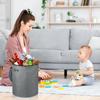 LANDICI Toy Storage Box + Play Mat Children's Toy Storage, Foldable, Toy Storage Bag, Diameter 140cm, Lego Mat, Baby Toy Storage Bag, Block Storage,