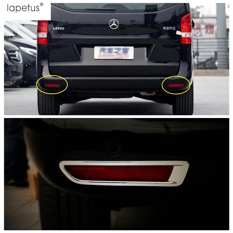 Rear Tail Fog Light Lamp Frame Decoration Cover Trim For Mercedes-Benz Vito W447 / V Class 2014 - 2025 ABS Chrome Accessories