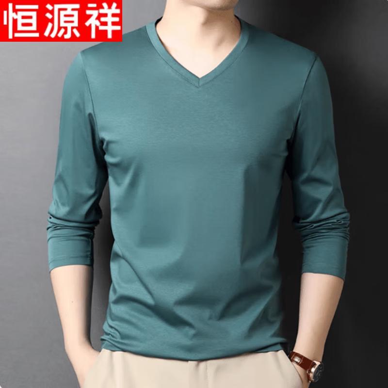 

Hengyuanxiang Men s Pure Cotton Round Neck T-Shirt M