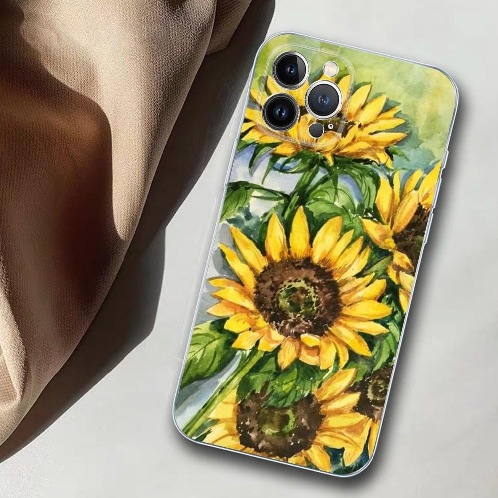 Sunflower Phone Case For iPhone 14 11 12 13 Mini Pro XS Max Cover 6 7 8 Plus X XR SE 2020 Funda Shell