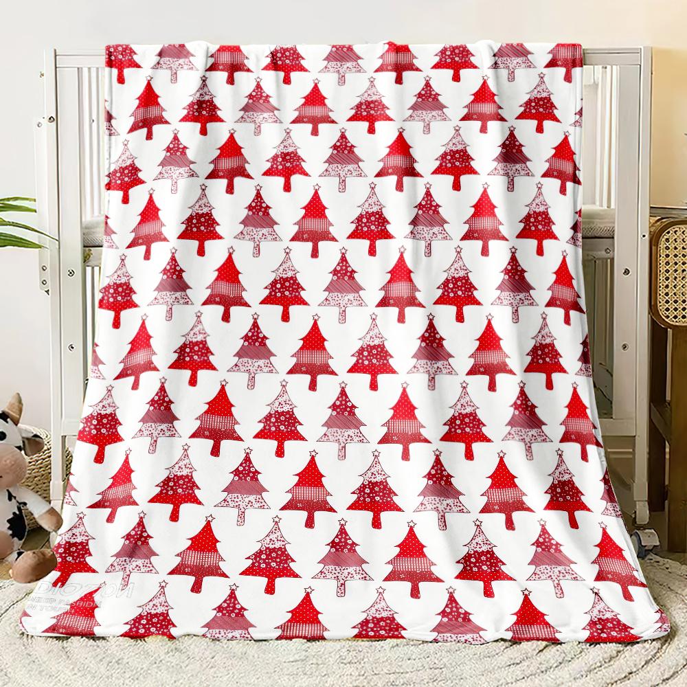 Festive Christmas  Flannel Thin Blankets Cozy Patterns for A Merry Holiday Flannel Blanket New Year Home Decoration Gift