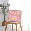 Pink Daisy Flower Seamless Pattern Pillow Case Comfy Pillow Cover Morden Pillowcases For Sofa Home Decor