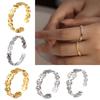 Vintage Hollow Lucky Ring Gold Silver Plated Coin Money Catcher Finger Rings