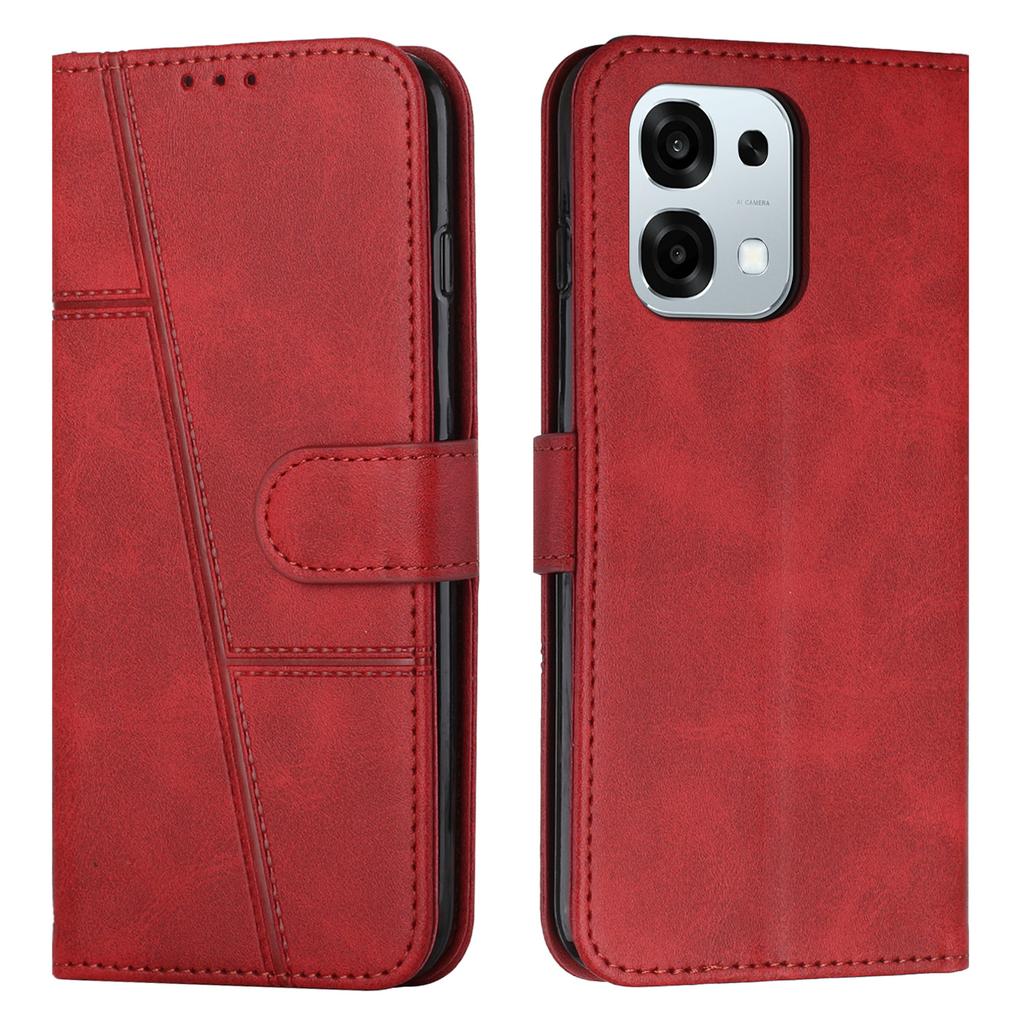 Leather Phone Case For Oppo F31 5G/A6 Pro 5G/4G Foldable Stand Wallet Flip Cover with Strap