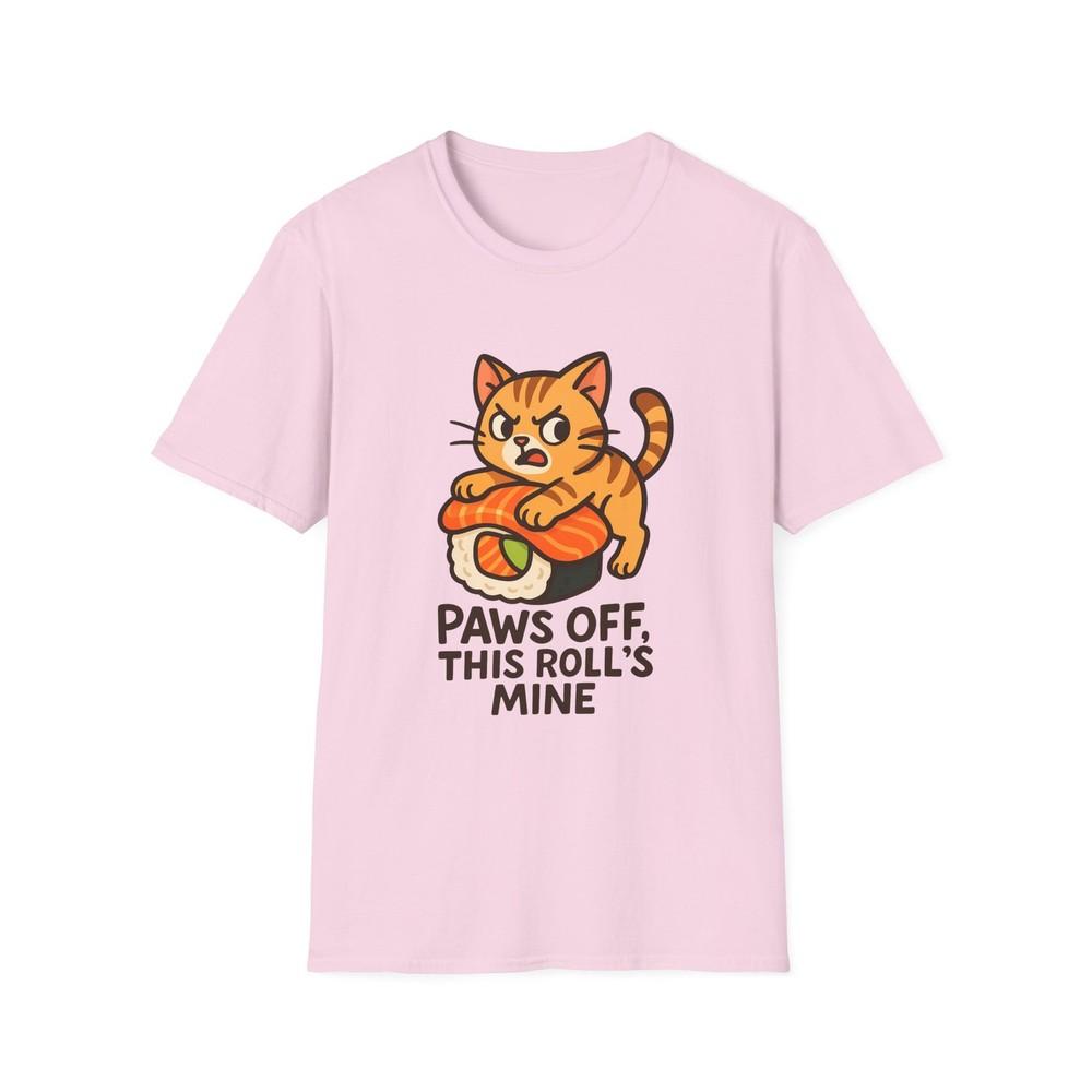 

Unisex Softstyle T-Shirt Tabby Kitten Funny Paws Off This Roll’s Mine Sushi 2XL