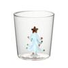 3D Drinking Glass Cup with Christmas Tree Figurine Inside Stemless Glass for Wine Water Milk Goblet Drinking Glass Cup