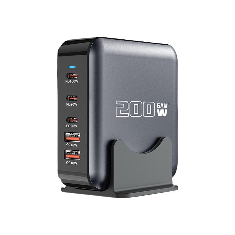 

GaN 200 Вт Многопортовое USB PD Беспроводное Быстрое Зарядное Устройство US Plug