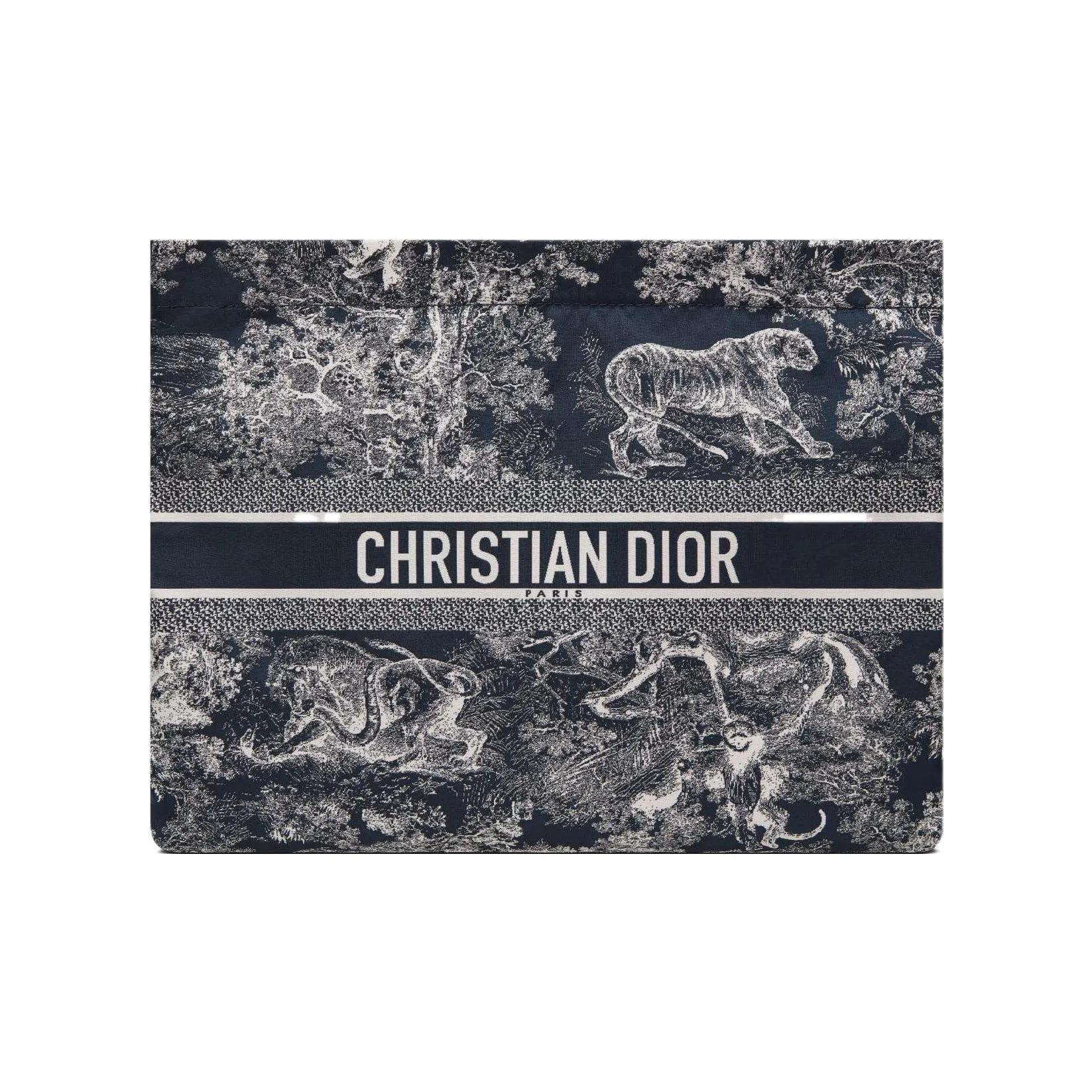 

Dior Подорожня Сумка-клатч/сумка через плече/сумка-гаманець з принтом Toile de Jouy (зворотний бік) на блискавці з технологічної тканини Регулярний крій Жіночий стиль Синій Basic Set (Bag+Dust Bag) синій