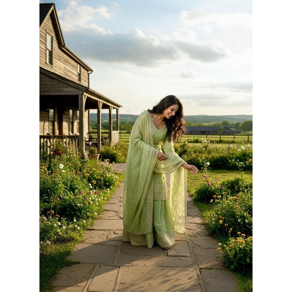 Pakistani Party Wear Designer Salwar Kameez Indian Bollywood Ethnic Palazzo Suit
