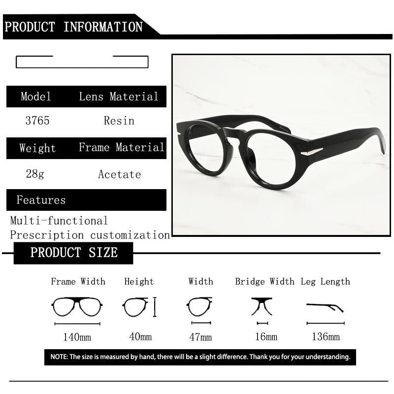 Classic Brand Design Retro Round Men Myopia Glasses Prescription Nearsight Anti Blue Light Women Short Light Optical Eyewear