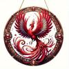 2D Acrylic Vivid Phoenix Dream Catcher - Inspiring Wall Decor - Perfect for Living Rooms, House Gifts, Holiday Farmhouse Gardens  Outdoor Decorations