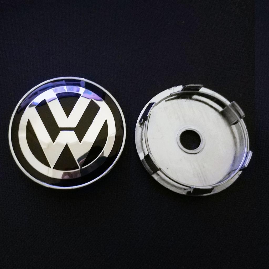 ADMVN1 4pcs For Volkswagen Golf 4 5 6 Tiguan Jetta GTI Bora ID.3 VW R Polo Passat Rline 60/63/68mm Car Wheel Center Hub Cap Rim Cover