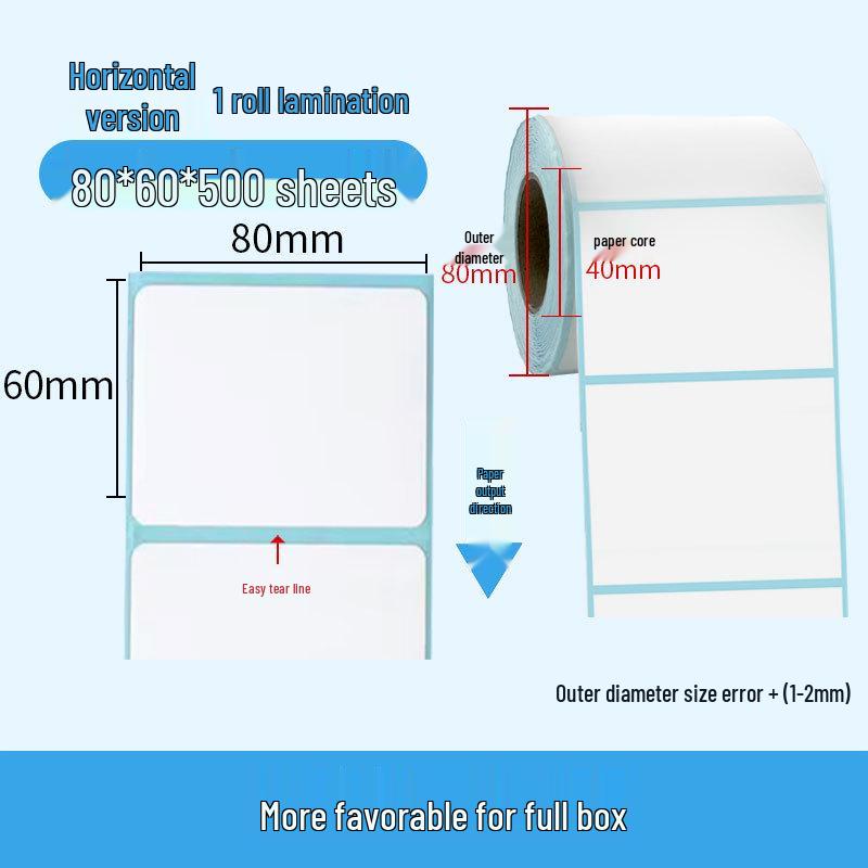 Durable Self-Adhesive Thermal Paper Barcode Labels for Printing 