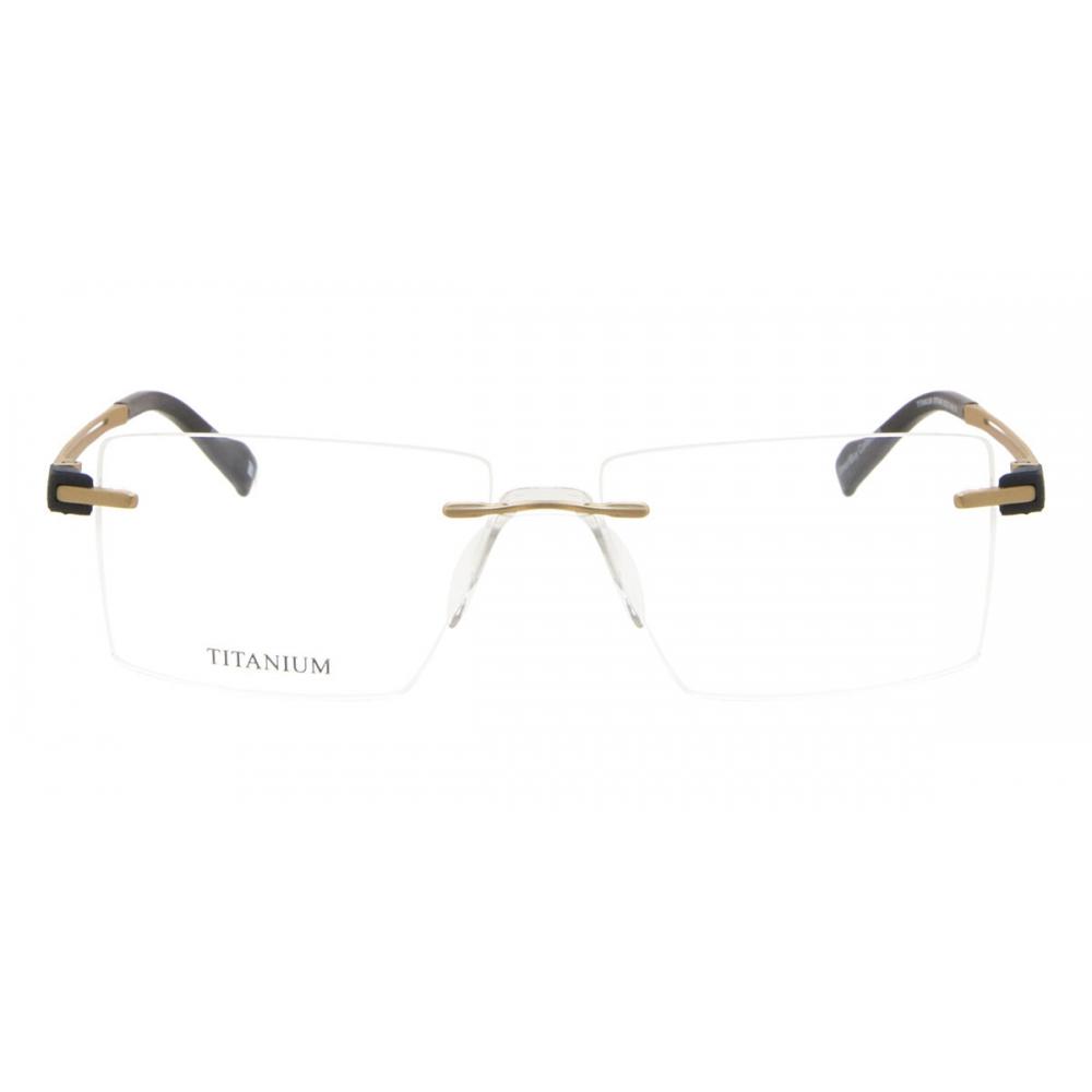Rimless Rectangle Gold Smartbuy Collection Harrine Bt0040 C1 Fashion Unisex Eyeglasses