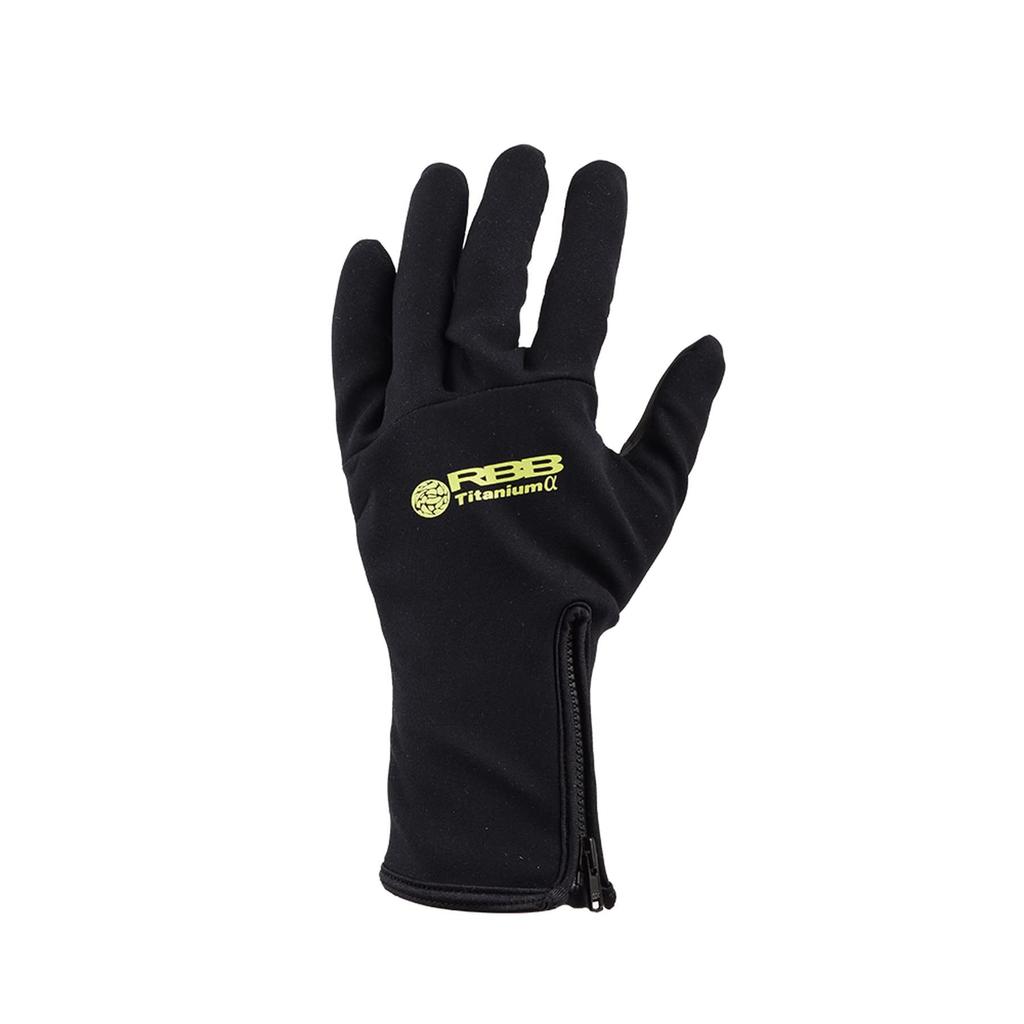 SOSHIN 7627 RBB Titanium Gloves ZIP Black/Lime L