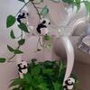 Cute Soft Plush Panda Fridge Magnet Durable Fabric Whiteboard & Refrigerator Decor Perfect For Gifting Organizing Home Decor