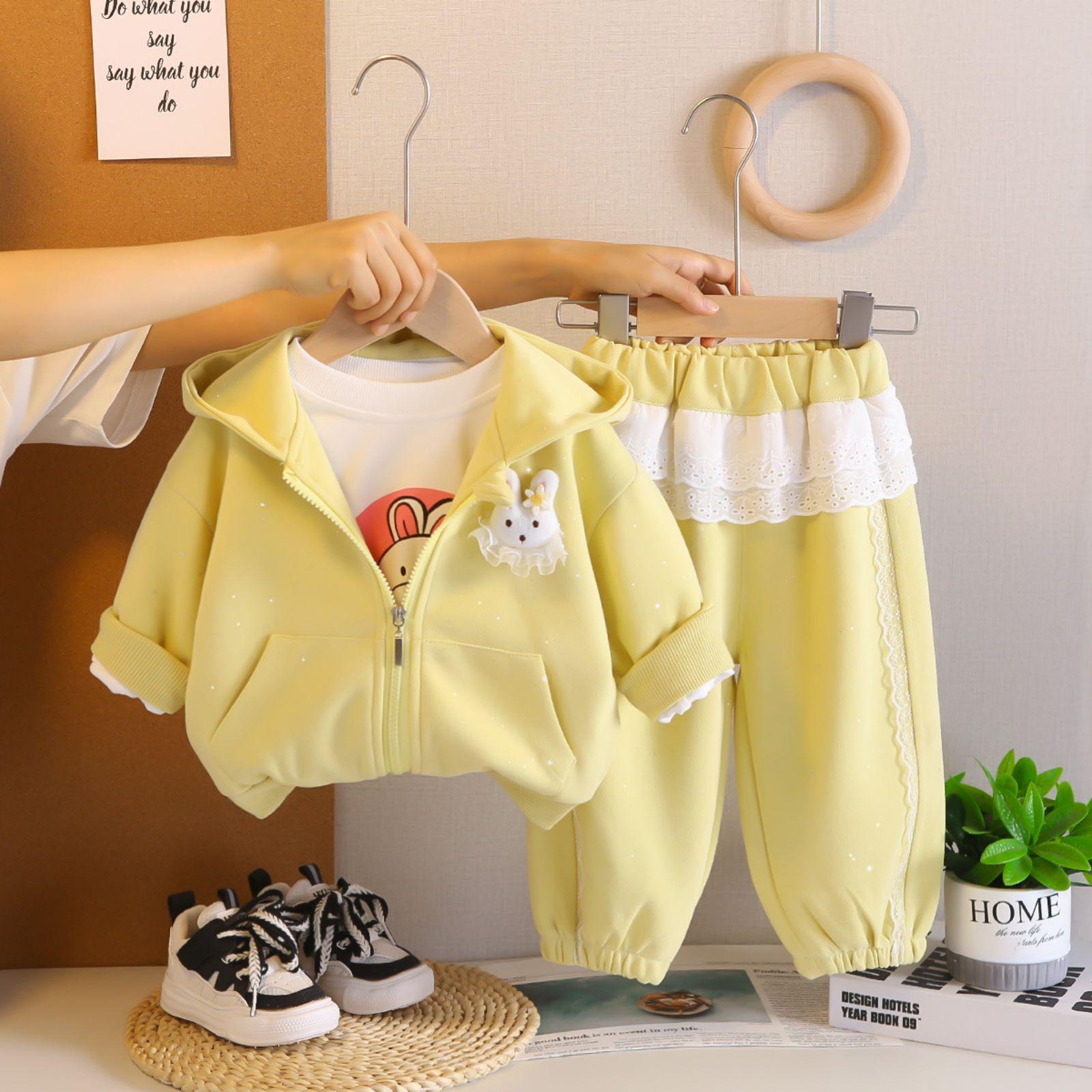 

Детский повседневный комплект с длинным рукавом, удобные наряды для повседневной носки 120 жёлтый