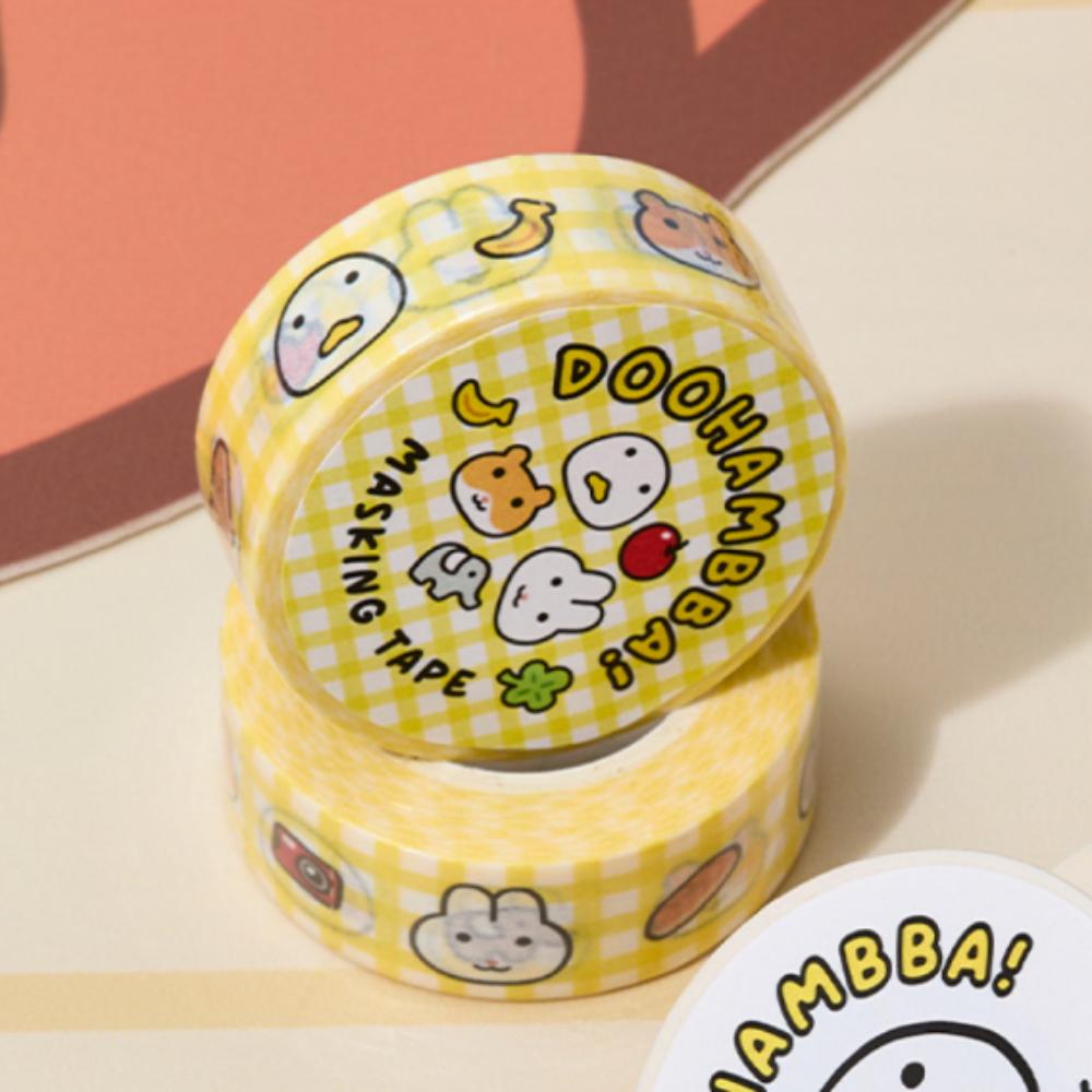 

LINE FRIENDS Doo Hem Bba! Check Pattern Washi Masking Tape