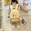 Schoolbag1011 new cartoon transparent pain bag girl backpack large capacity student class messenger bag tote bag