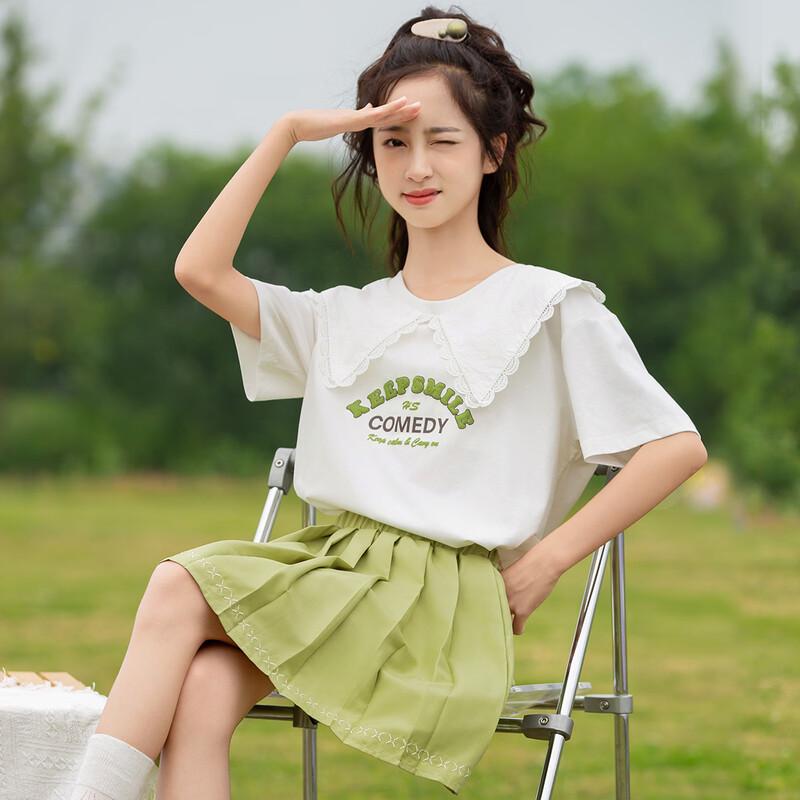 Xiaohu Patty Girls Summer Printed Set 130cm зелёный
