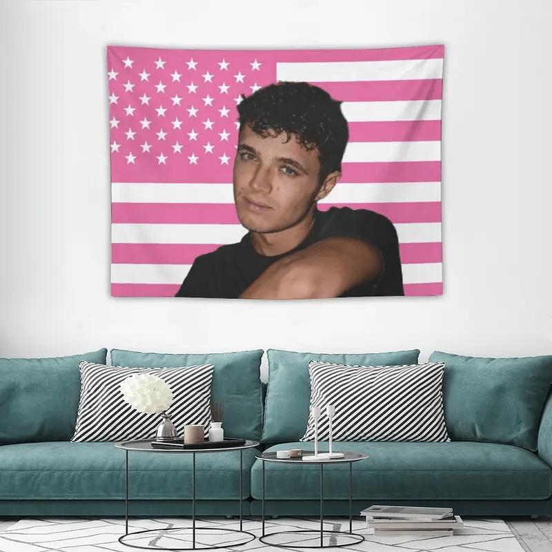 1pc Lanren Portrait Tapestry Norris with National Design Suitable Bedroom and Living Room Horizontal Home Decoration