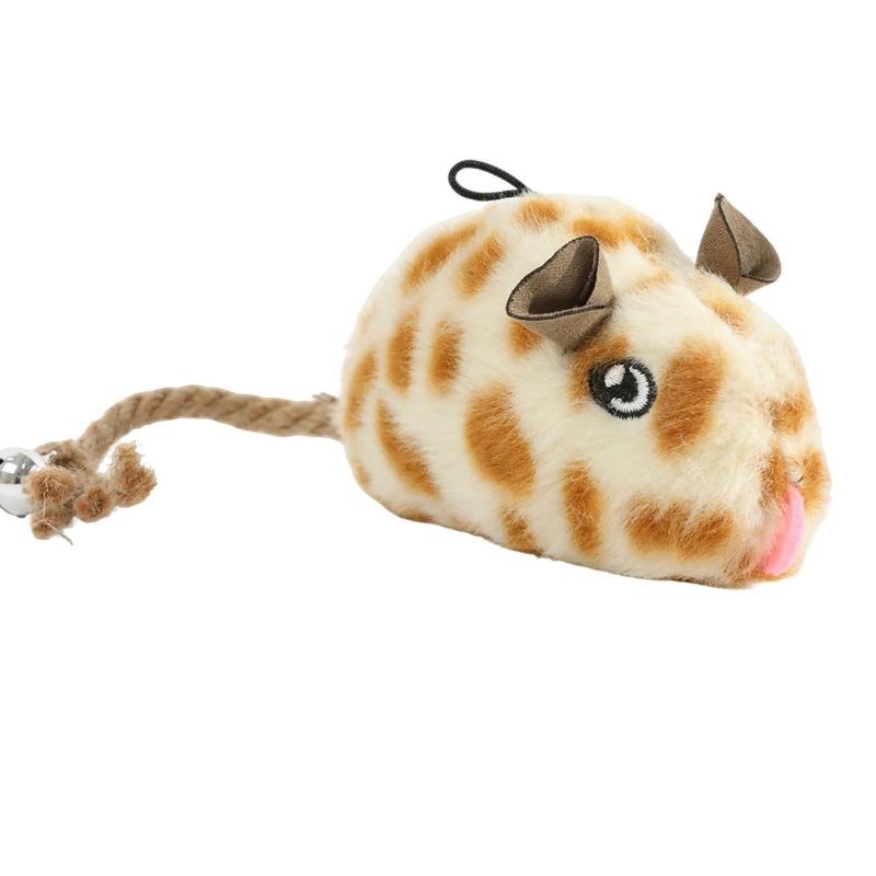 Cat Interactive Plush Mouse Toy Squeaky Mouse Kitten Toy Simulation Mouse Cat Self Toy With Bell Indoor Pet Cat Toy