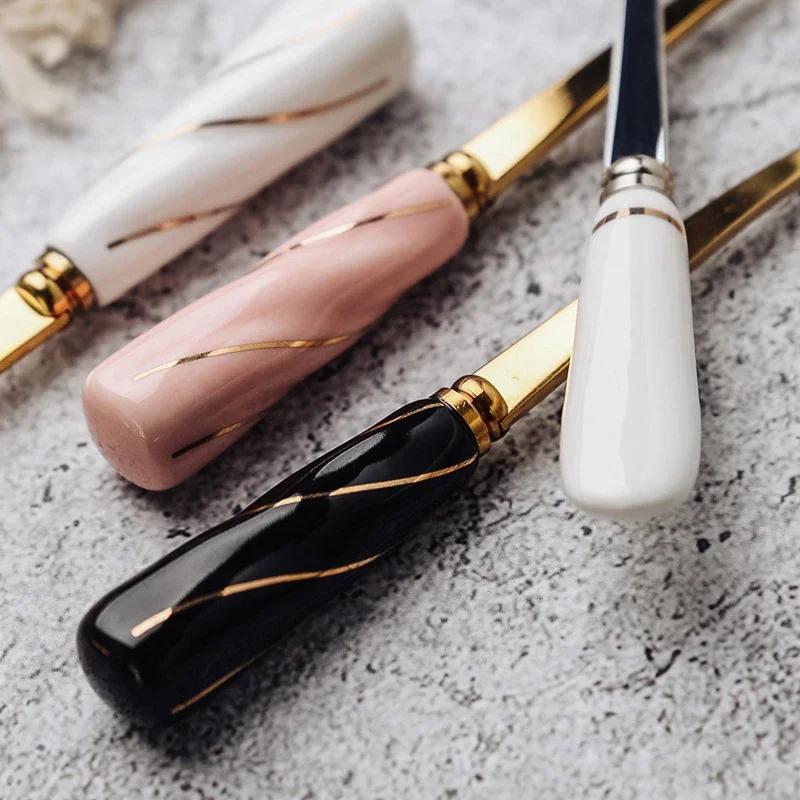 Stainless Steel Vintage Dessert Teaspoons Flowers Design Tableware Kitchen Tools for Tea, Coffee Mixing and Drink Tableware