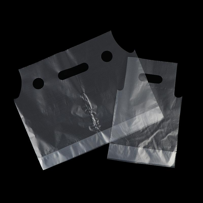 100Pcs Single/Double Cup Milk Tea Packaging Bags Frosted Transparent Disposable Beverage Plastic Bags Coffee Takeout Tote Bag
