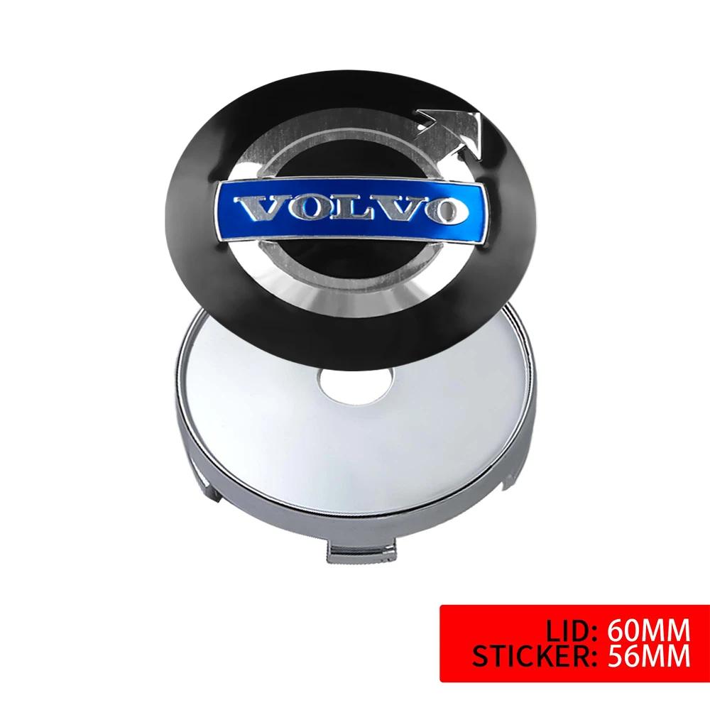 

56/60MM Car Wheel Center Cap Hub Cover Sticker Accessory for Volvo V40 V50 S40 S80 XC60 S60 XC40 C40 V90 XC60 S60 T5 T6 AWD XC40