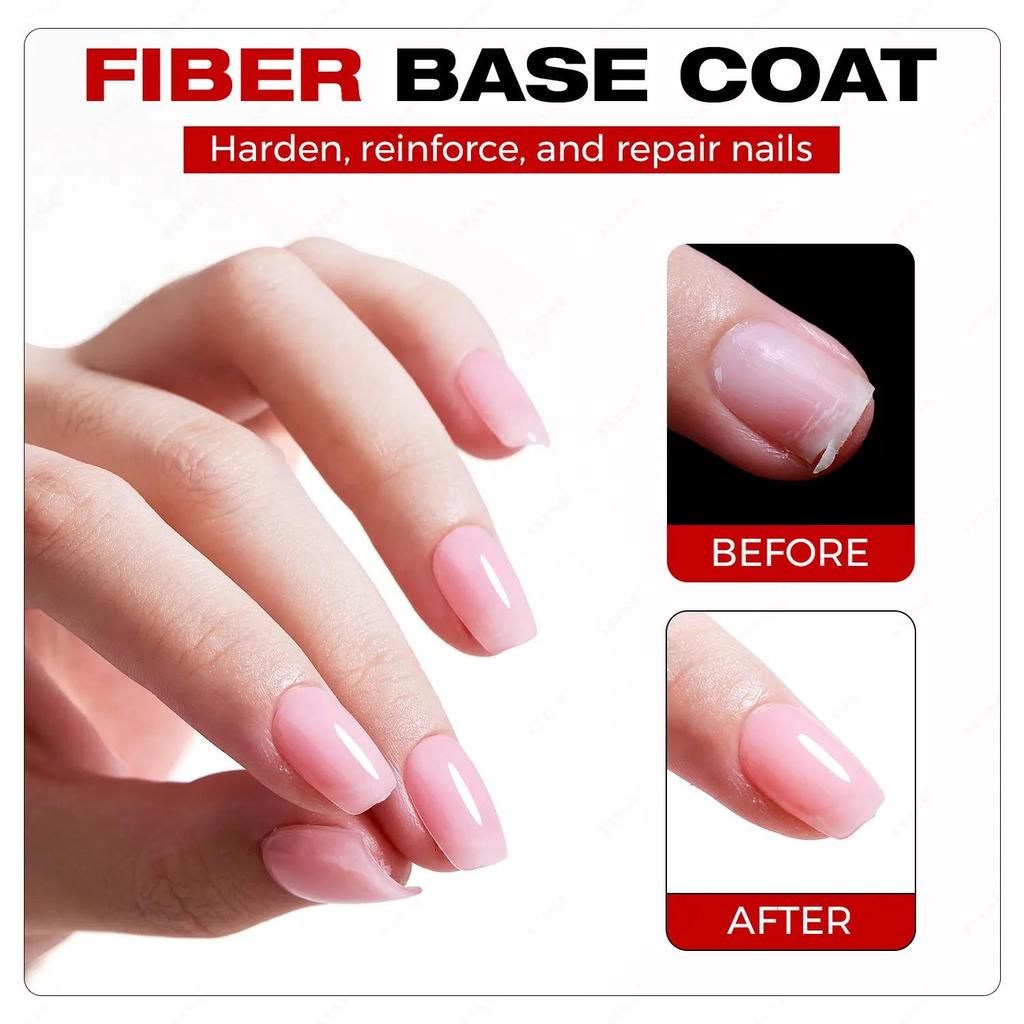 JTING Factory Professional Fiber Base Coat 6colors Nude pink Base Coat Gel Polish OEM Free Design Private Label Gel Nail Polish