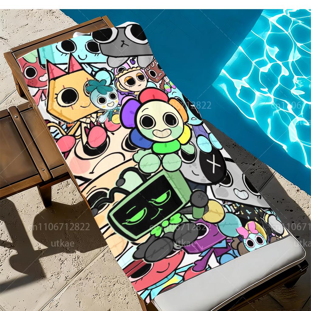D-Dandy's World Characters Beach Towel Quick Dry Microfiber Soft Absorbent Beach Towel For Kids Pool Beach Camping Travel
