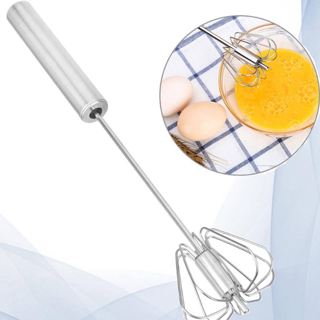 Egg Beater SemiAutomatic Stainless Steel Small Egg Whisk Hand Mixer for Kitchen Use(12in )