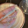 S925 Silver Rhinestone Waterdrop Necklace Sweet Girly Versatile Daily Wear Gift for Friend