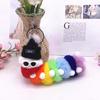 Rex Rabbit Colorful Caterpillar Plush Bag Pendant Keychain Creative Cute Female Mink Jewelry Gift