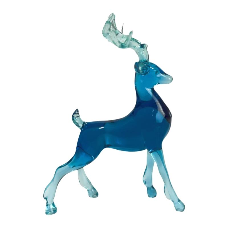 Elegants Resins Reindeers Figurine Modern Home Decoration Standing Deer Statue for Christmas Decoration