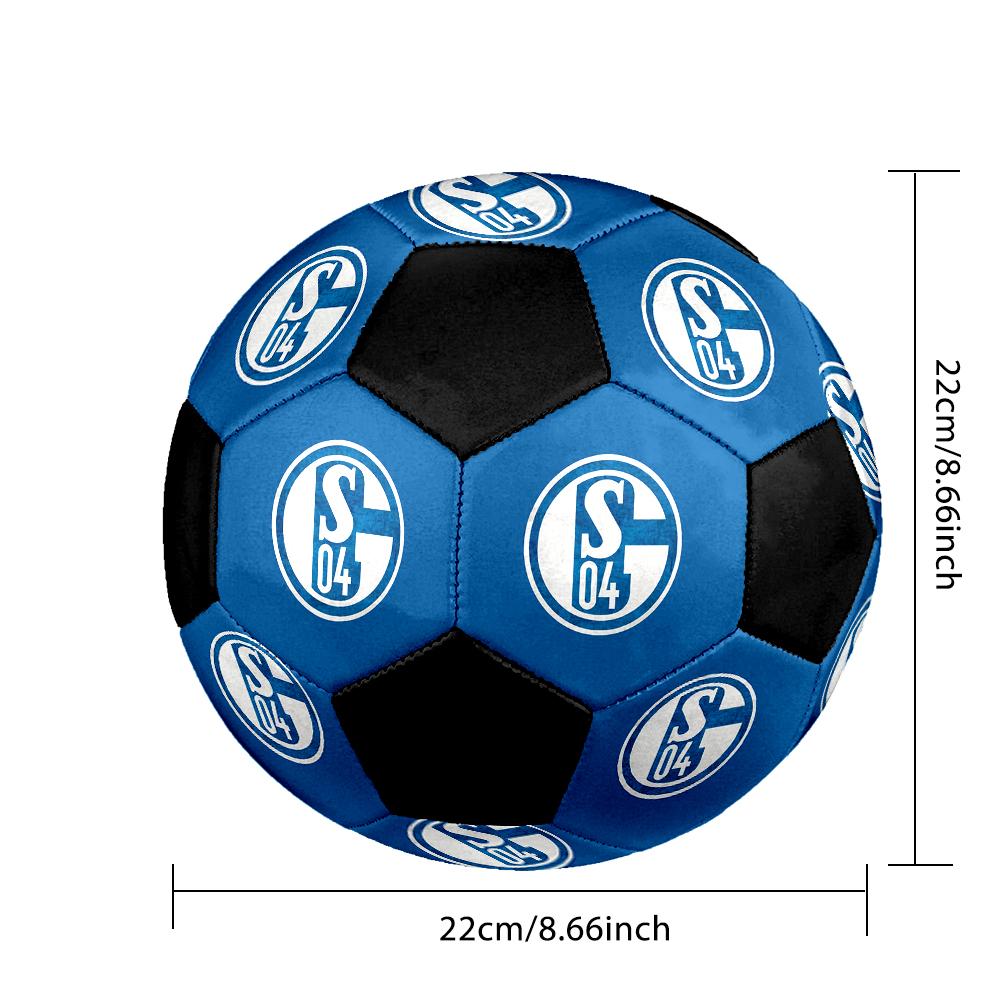 SIZE 5 FC Schalke 04 Soccer Ball Colorful All Ages Machine Stitched PVC Competition Ready Durable High-Bounce