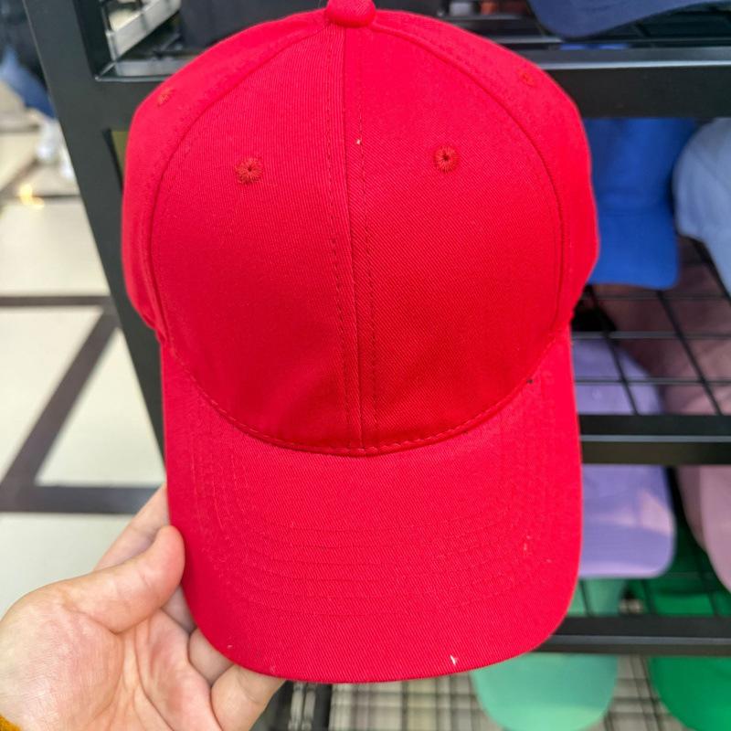 Customized Light Board Soft Top Versatile Cap Men'S Summer Street Spring Summer Autumn Solid Color Baseball Cap Children
