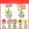 Kreative Pflanzenblumen Bausteine für Kinder DIY Puzzle Spielzeug Geschenk für den Valentinstag Sonnenblumen Stil