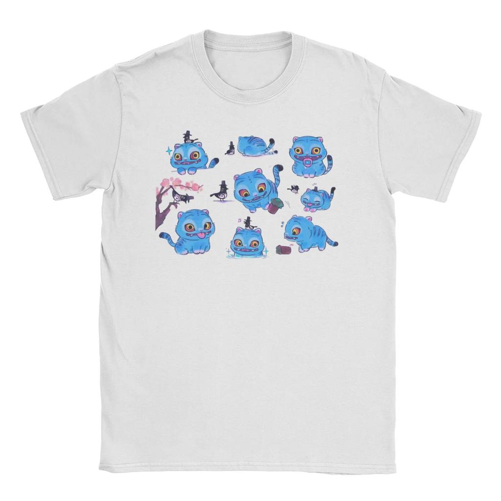 KPop Demon Hunters Blue Tiger for Men Women T Shirt Awesome Tee Shirt Short Sleeve Crewneck T-Shirt  Cotton Gift Idea Tee Tops