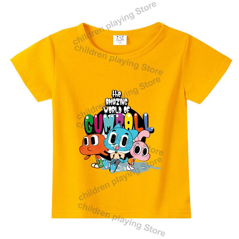 The Amazing World of Gumball Anais Darwin Short Sleeve Tee Cartoon Kids T-Shirt Summer Clothes Cute Boy Girl Tops Birthday Gift