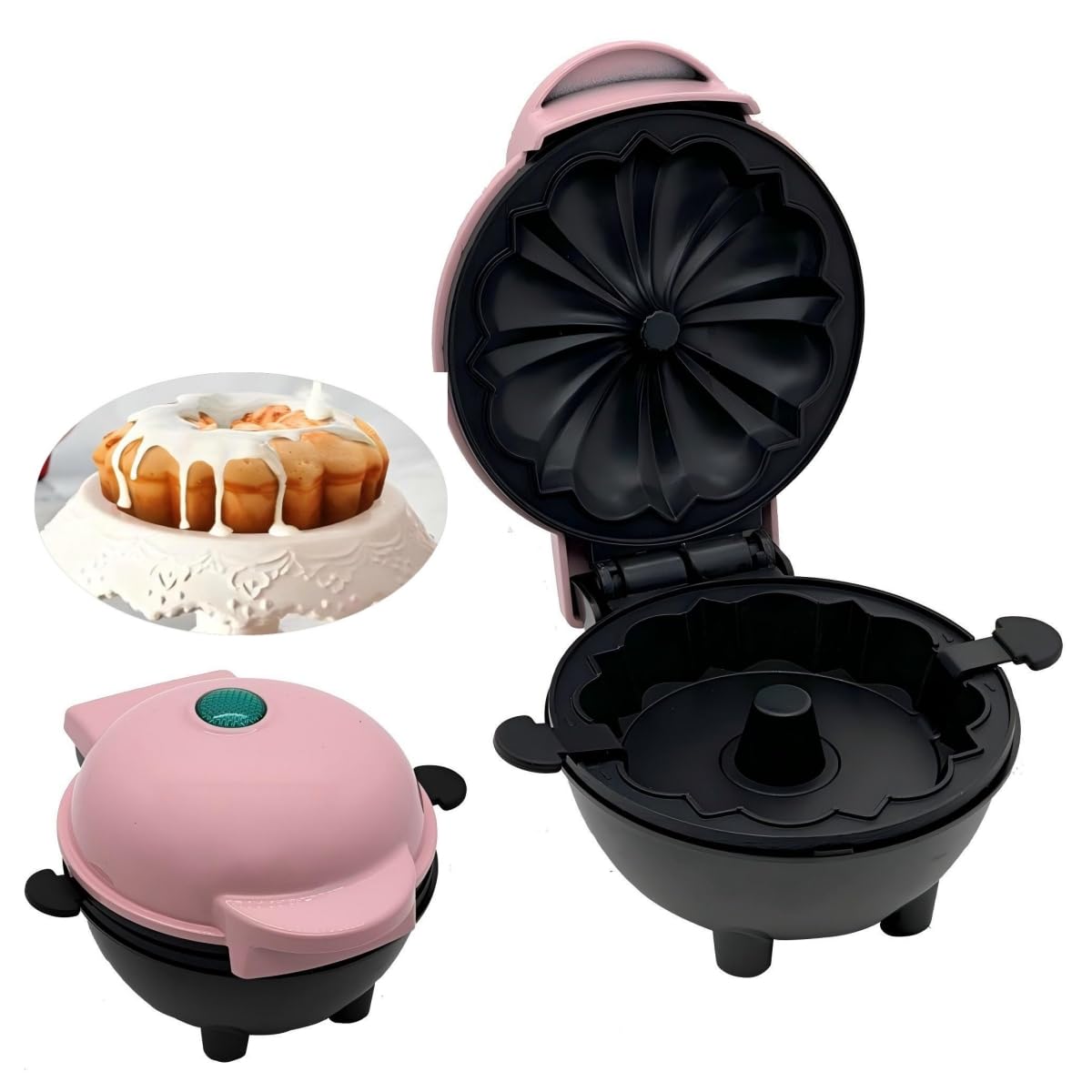 

Lava Cake Maker Mini Maker Waffle Maker Pancakes Maker Machine for Breakfast, Snacks, Desserts Non-stick United States