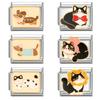 Cute Cartoon Cat Series Whale Mushroom Italian Charm Links Fit 9mm Stainless Steel Bracelet Women Men DIY Making Jewelry