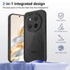 KEYSION Matte Translucent Black Phone Case for HONOR X9c 5G Soft Silicone+PC Clear Shockproof Cover for Huawei Magic 7 Lite 5G