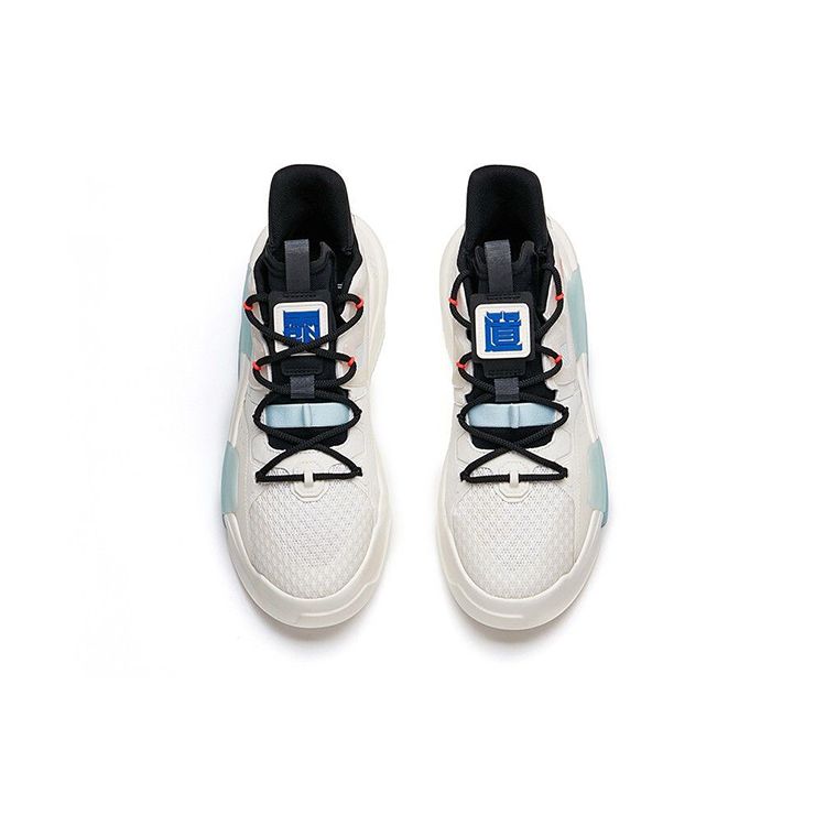 Anta Badass 3.0 Non-Slip Wear-Resistant Low-Top Basketball Shoes Men Basketball Shoes White Blue Red 112138081-2