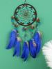 Creative Blue Feather Dream Catcher Wind Chime Hand-woven Car Pendant Holiday Birthday Gift Garden Bedroom Home Hanging Ornament