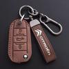 High Quality Leather Car Flip Key Case Cover Protector Fob Floding Shell Keychain For Citroen C3 C4 CACTUS C6 C8 Car Accessories