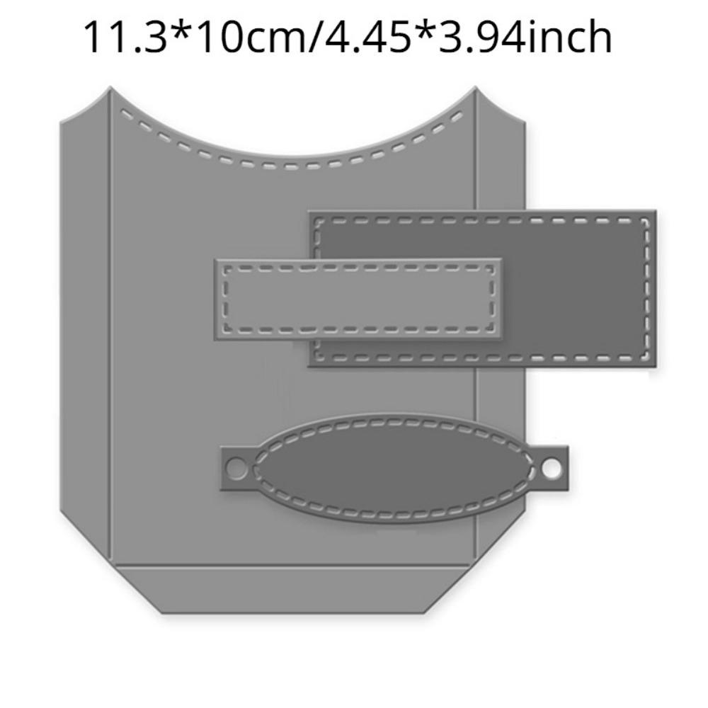 Curved Pocket Metal Cutting 11.3*10cm for Scrapbooking Card Album Making DIY Craft Die Cut Template