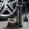Bike Foot Pump Lightweight Car Foot Pump With Pressure Gauge Portable Bike Tire Compressor For Electric Pickup Automotive Sedan