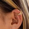 1 Stück Punk Metall Zirkon Ohr Manschette Ohr Clip für Frauen Ohne Piercing C-Form Geometrisch Kreuz CZ Kleine Ohr Manschette Täglicher Party Schmuck